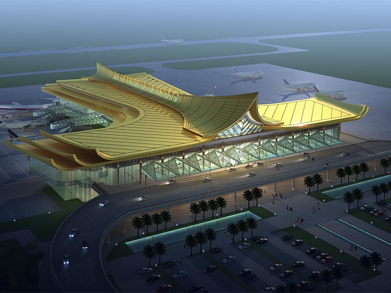 杭州360全景图设计公司飞机场三维效果图设计